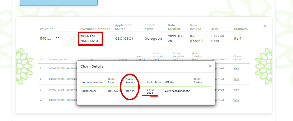kharip pik vima 2023 claim success